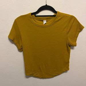 UltraLite Cropped Rib-Knit T-Shirt